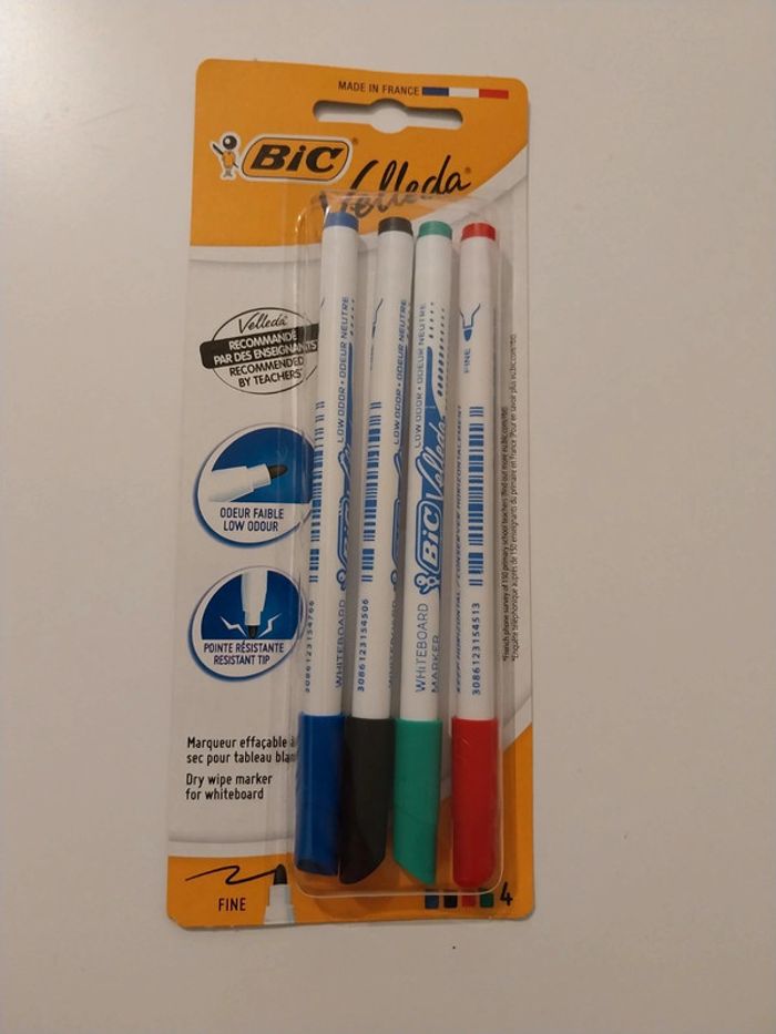 Lot 4 crayons velleda - photo numéro 2
