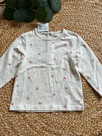 T-shirt manches longues imprimé cerises Orchestra 12m