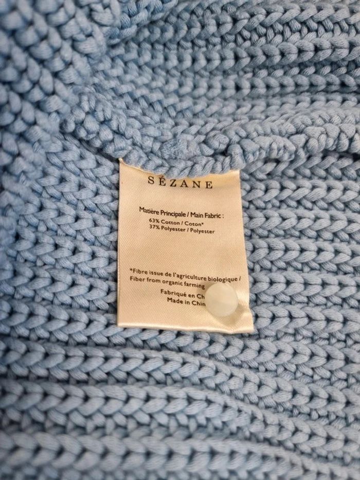 SEZANE gilet bleu * taille L * - photo numéro 8