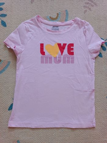 T-shirt rose love mum maman 4 ans kiabi