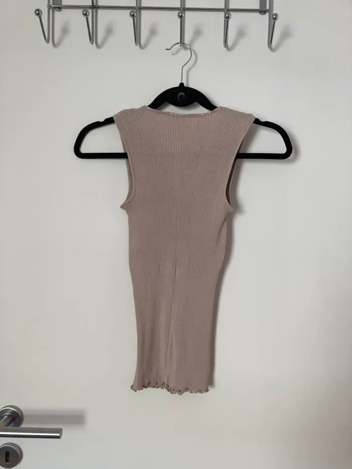 Débardeur taupe à strass Gérard Darel taille 2 - photo numéro 6