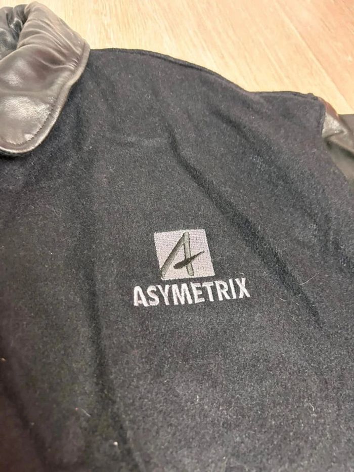 Veste Varsity Vintage Golden Bear x Asymetrix “Supercede” Cuir et Laine Noire Taille 3XL - photo numéro 5