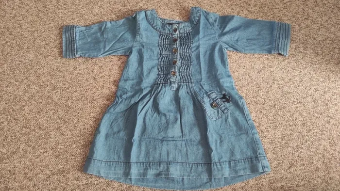 Robe tissu aspect jeans 3 ans
