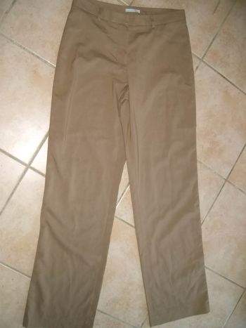 pantalon tissus fluide marron taille 40 marque La redoute