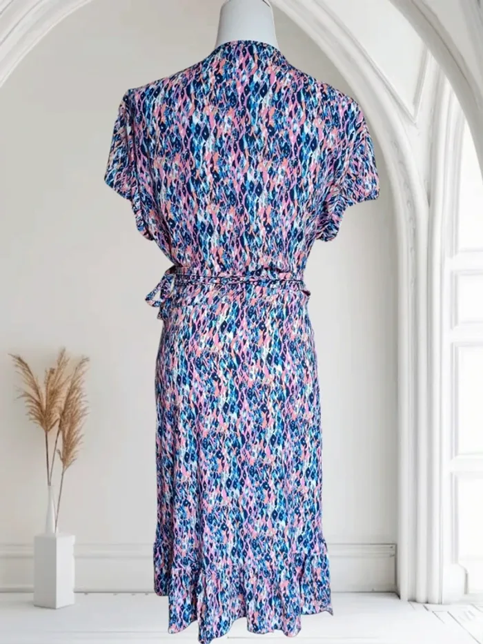 Robe cache-coeur fleurie été légère marque Fashion taille L/XL comme neuve - photo numéro 2