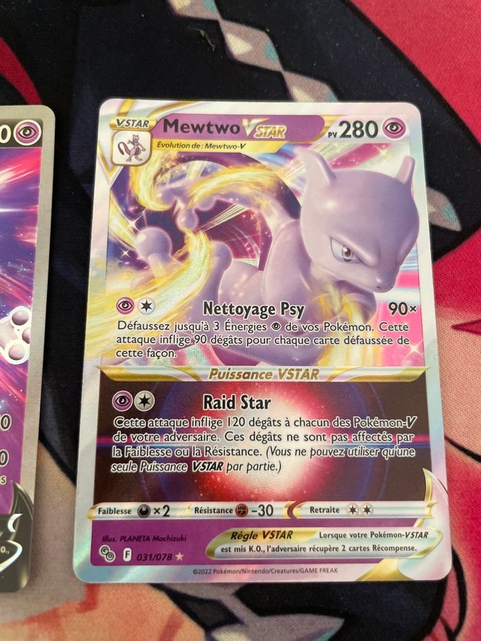Lot de carte mewtwo V star et V - photo numéro 3