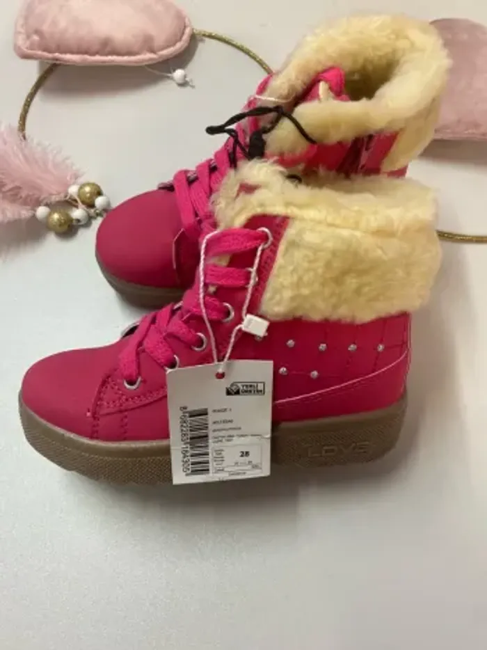 Bottines fille - fourrée - neuf - Defacto - Taille 28 - photo numéro 4