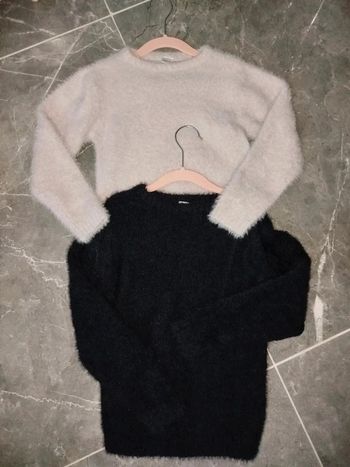 Lot pull 5/6 ans fourrure tout doux fille jumelle