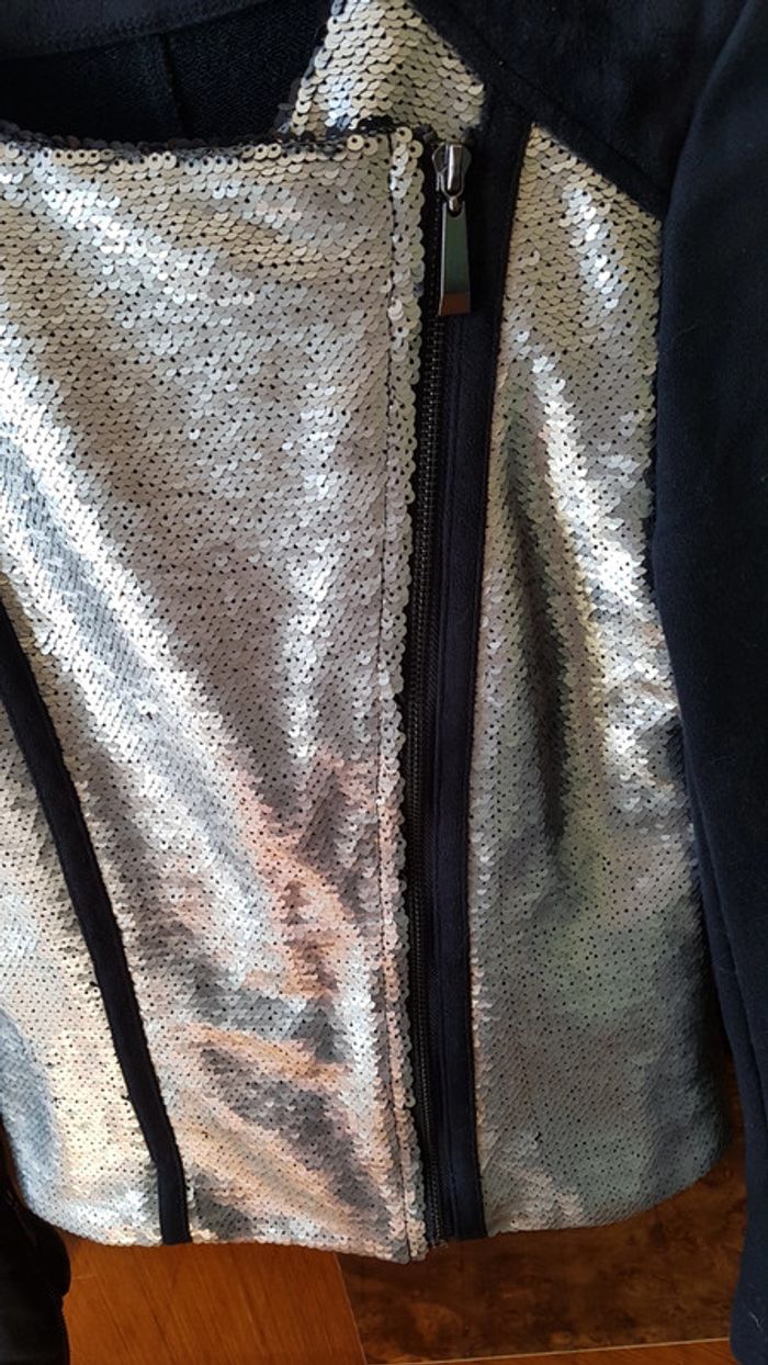 Blazer argentée à strass - photo numéro 2