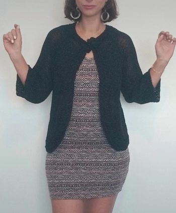 Gilet crochet noir Damart