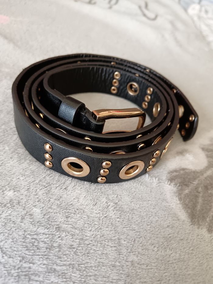 Ceinture 108 cm noir et doré - photo numéro 2