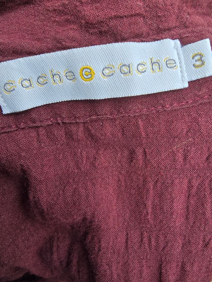Tunique tons burgundy choco🍒vintage y2k cache cache🍒Taille 38 - photo numéro 6