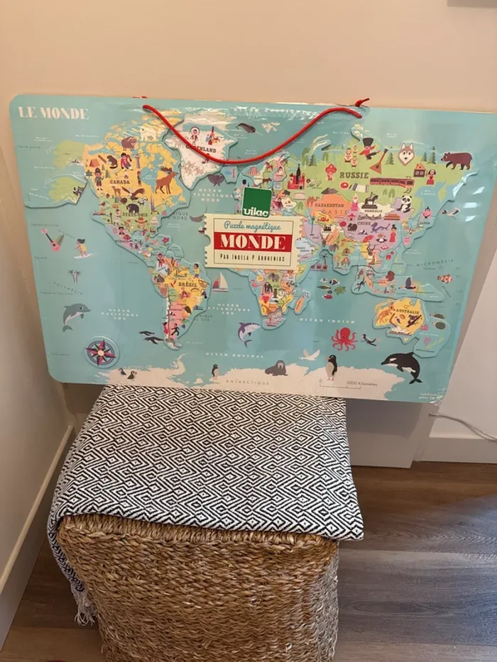 Vilac - Carte du Monde magnétique Ingela P.Arrhenius - 5 ans et +