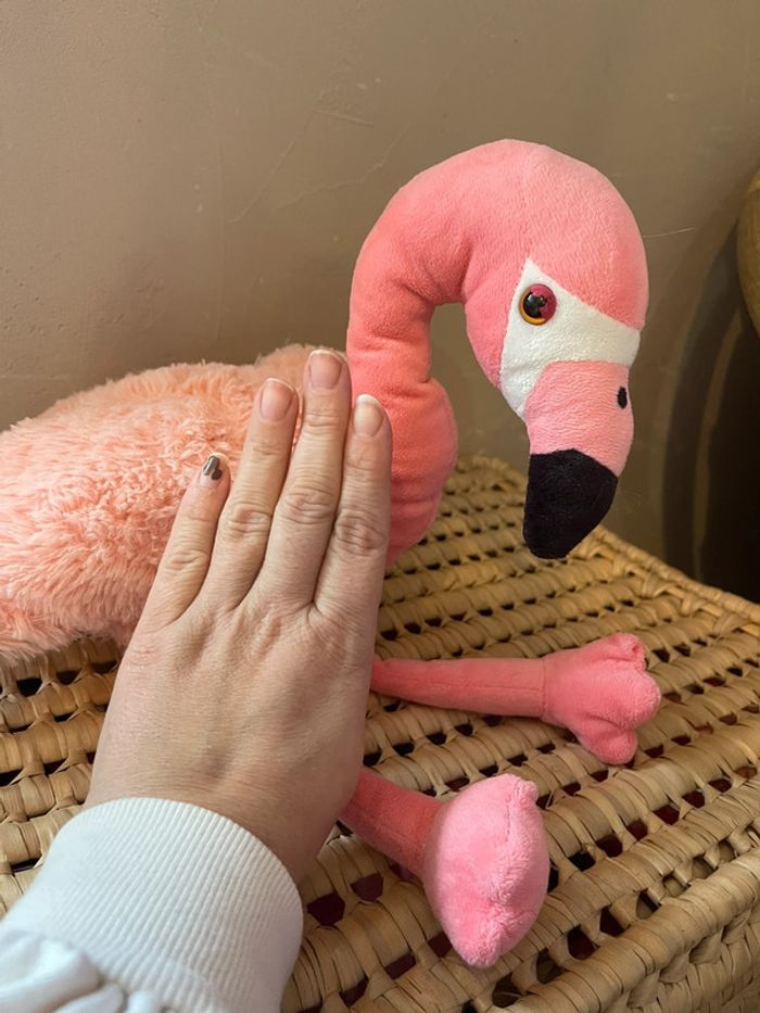 Grande peluche Flamand rose - photo numéro 3