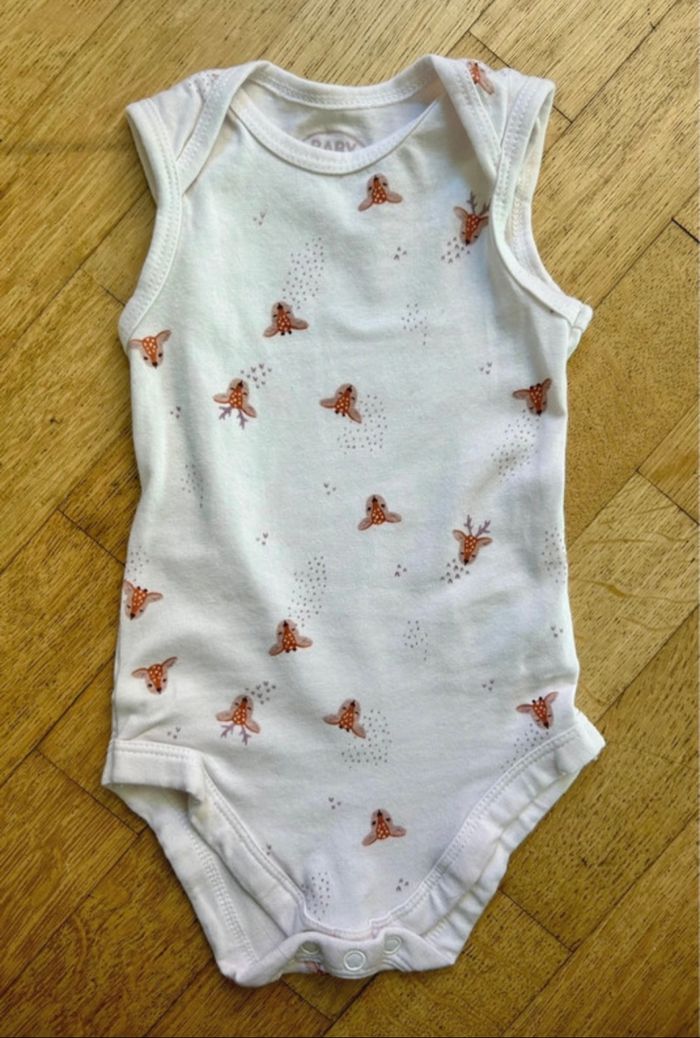 Lot de 6 Bodies Bébé Mixtes (3-6 Mois) - Baby Go - Sans Manches (Très Bon État) - photo numéro 3