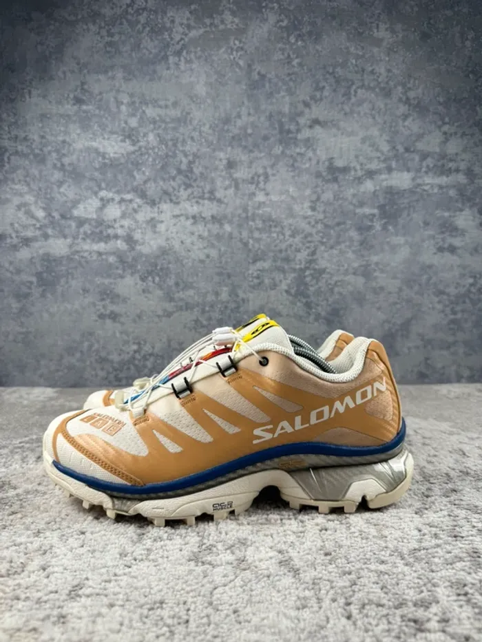 Salomon XT-4 OG - Tire Vanilla Ice - Beige & White & Blue - photo numéro 5