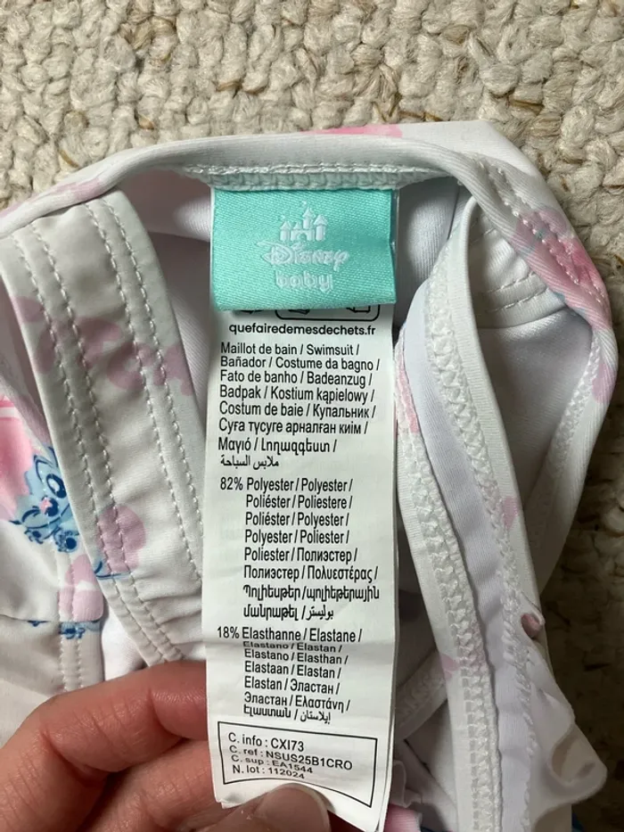 Maillot de bain stitch 18 mois bb fille - photo numéro 4