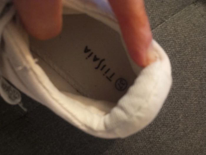 Baskets en tissu crème et paillettes 37 - photo numéro 4