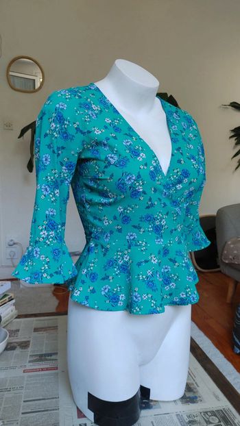 Blouse portefeuille décolleté