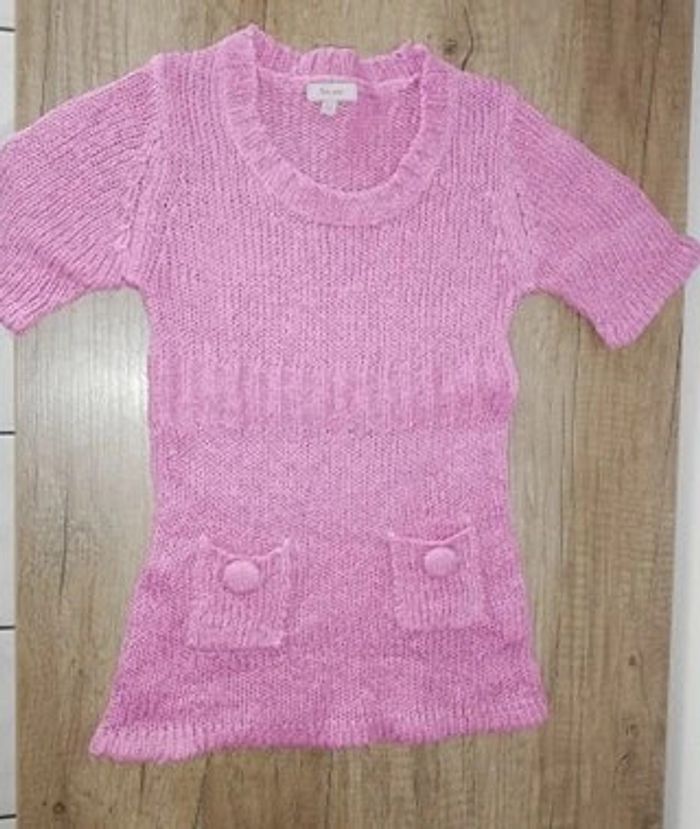 Robe en laine rose/ lilas 2 / 3 ans