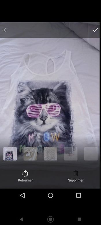 Débardeur chat à lunettes Cache cache