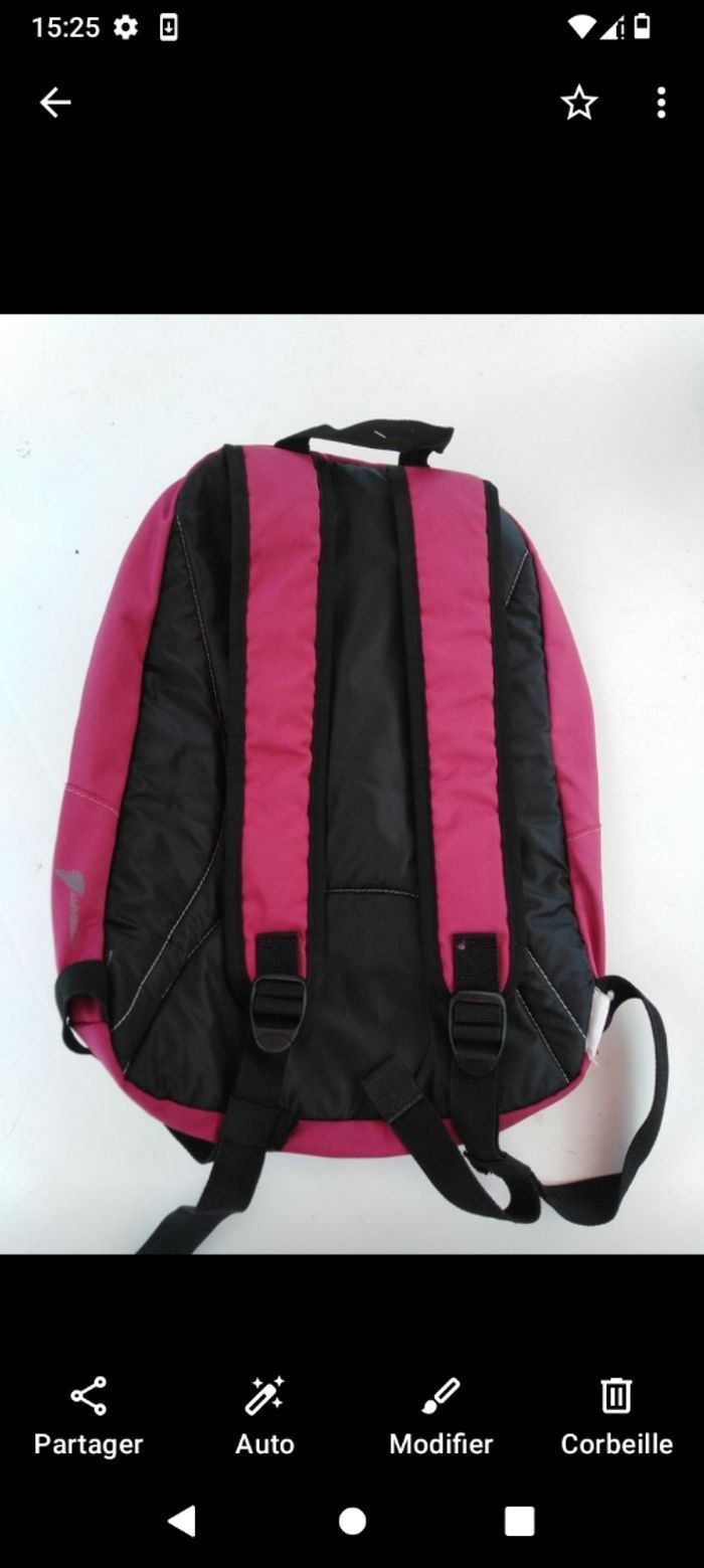 Sac à dos, cartable, sport, école fille marque , rose, noir - photo numéro 2
