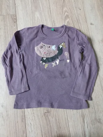 T-shirt manche longues mauve