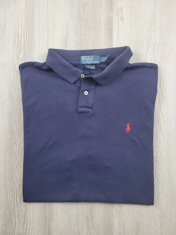 Polo Ralph Lauren Custom Fit bleu marine coton épais XL