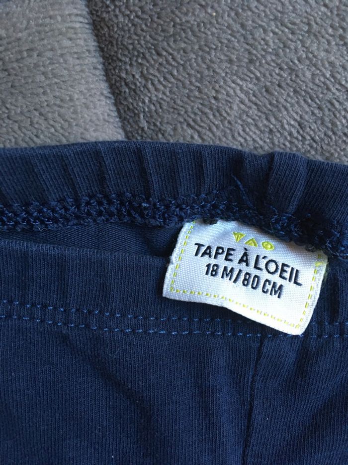 Leggings léger bleu marine mixte TAO 18 mois - photo numéro 2