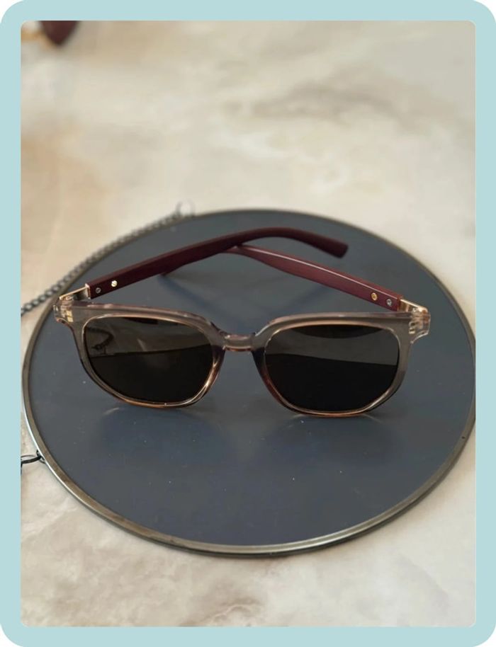 Lunette de soleil marron chocolat - photo numéro 3