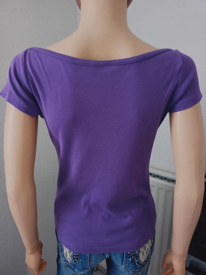Haut basique uni lilas S H*46 - photo numéro 3