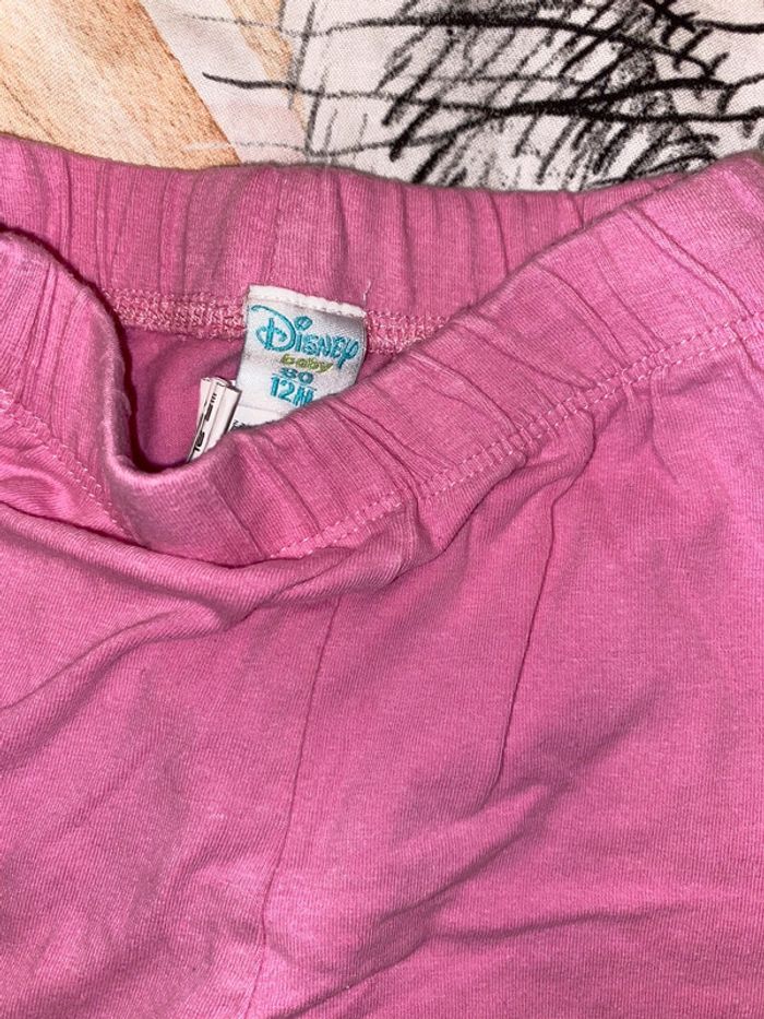 Lot legging et short, taille 12 mois, marque Babyclub et Disney. - photo numéro 2