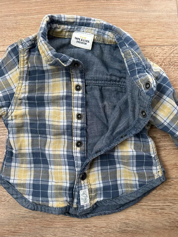 Ensemble jean chemise 3 mois - photo numéro 7