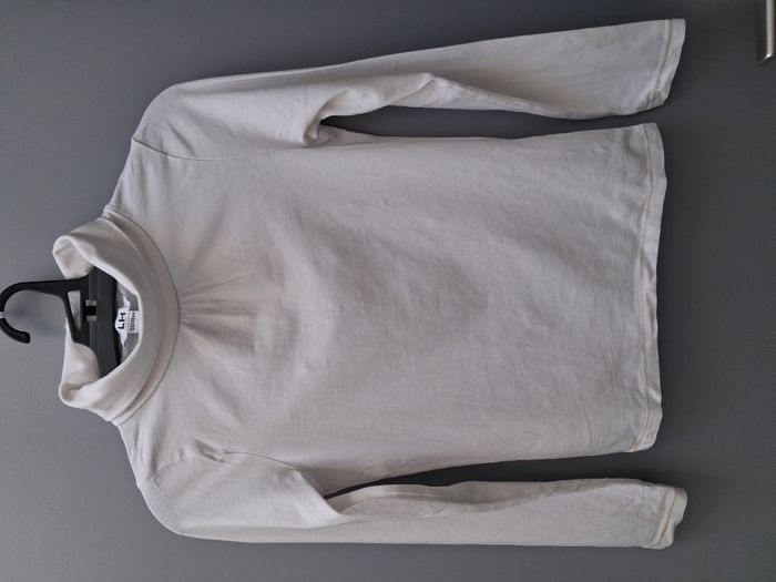 T-shirt col roulé blanc-10ans