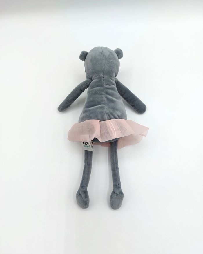 Peluche doudou hippopotame gris tutu rose JELLYCAT petit modèle 24 cm - photo numéro 2