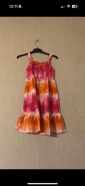 Robe 6 ans rose et orange