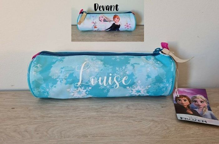 Sac primaire à roulettes reine des neiges + trousse assortie - photo numéro 3