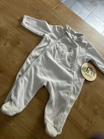 Pyjama blanc mouton et lapin mixte