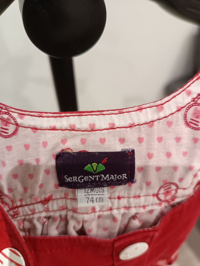 Robe 12 mois sergent major rouge bordeaux - photo numéro 5