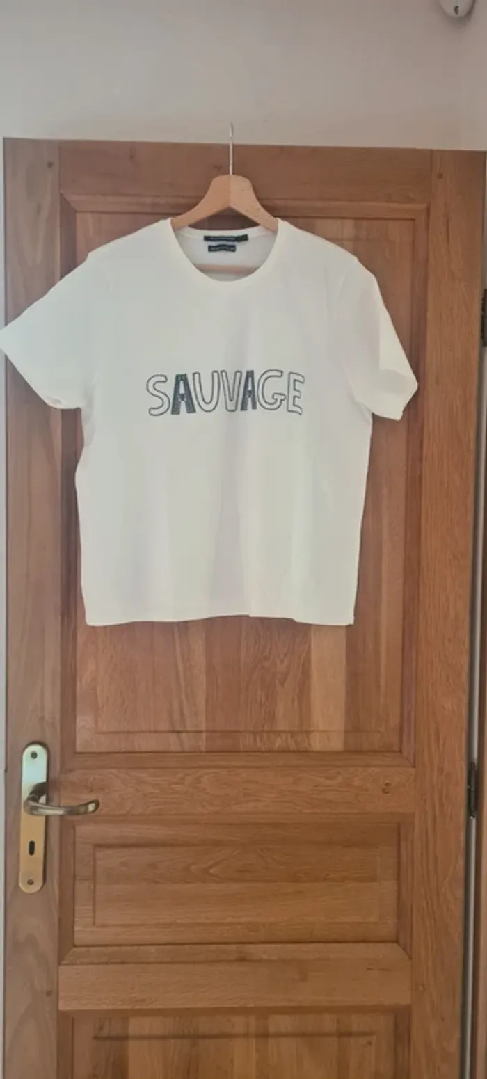 T-shirt blanc Sauvage Monoprix