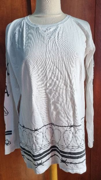 T-shirt à manches longues 2xl blanc