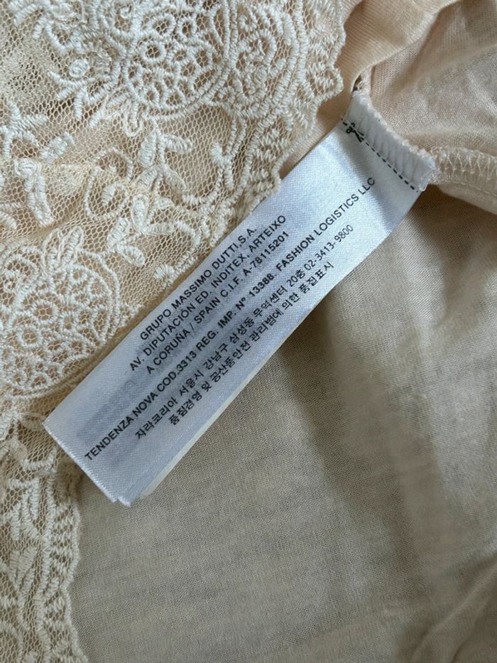 Robe jaune beige avec dentelle Massimo Dutti taille S jamais portée - photo numéro 16