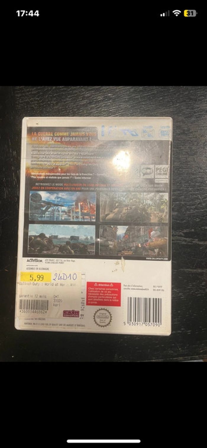 Call of Duty : World at War – Jeu Wii (Version française, complet, testé) - photo numéro 2