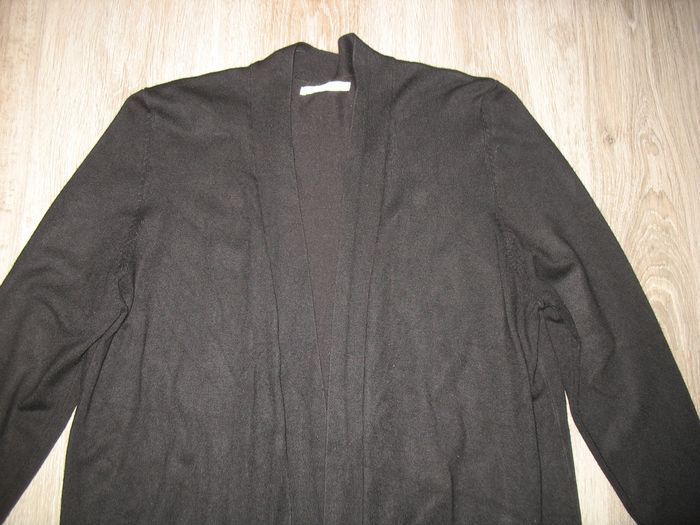 GILET LONG NOIR "CAMAÏEU" - TAILLE L - n°01 - photo numéro 2