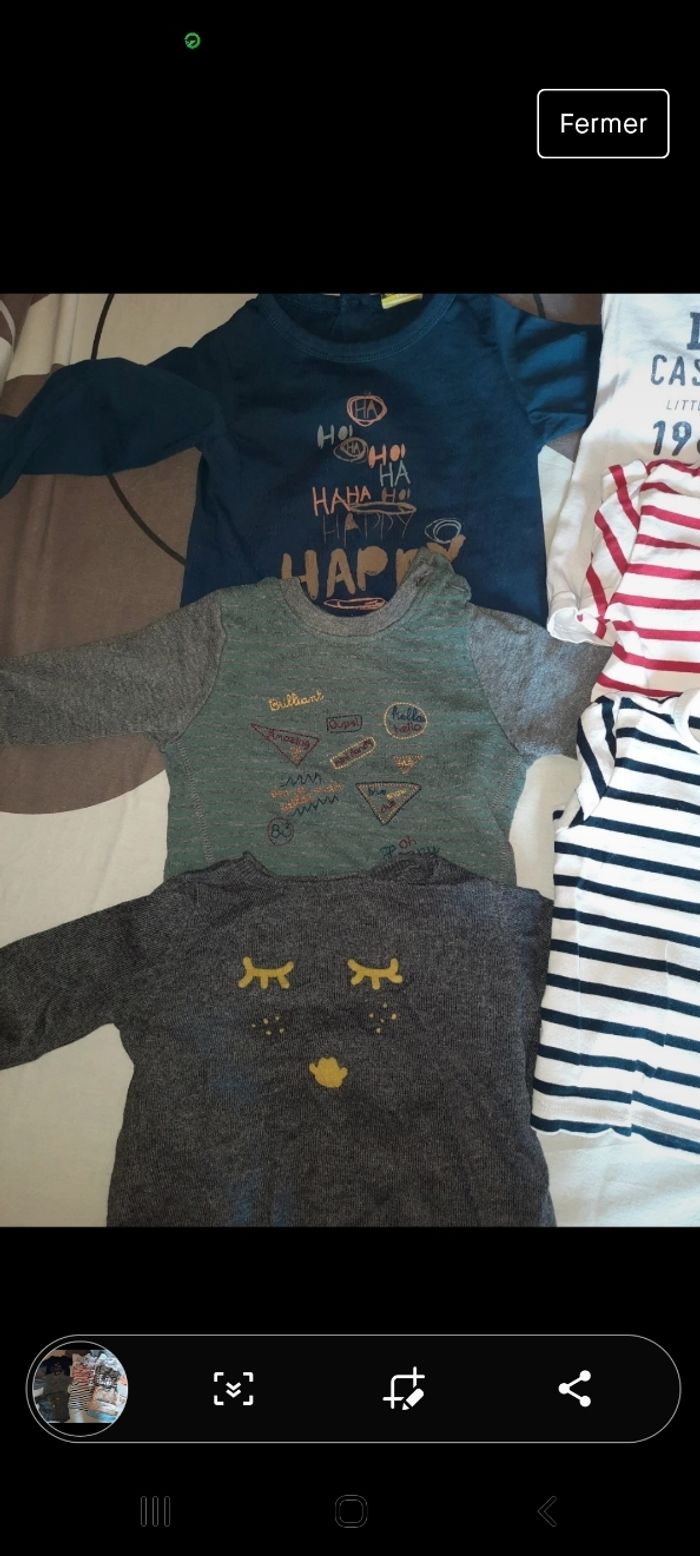 Lot manches longues garcon 6 mois - photo numéro 2