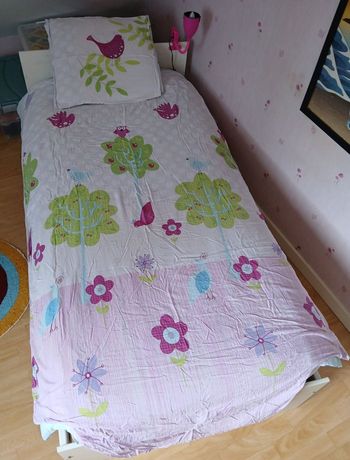 Parure de lit fille 1 personne + taie d'oreiller