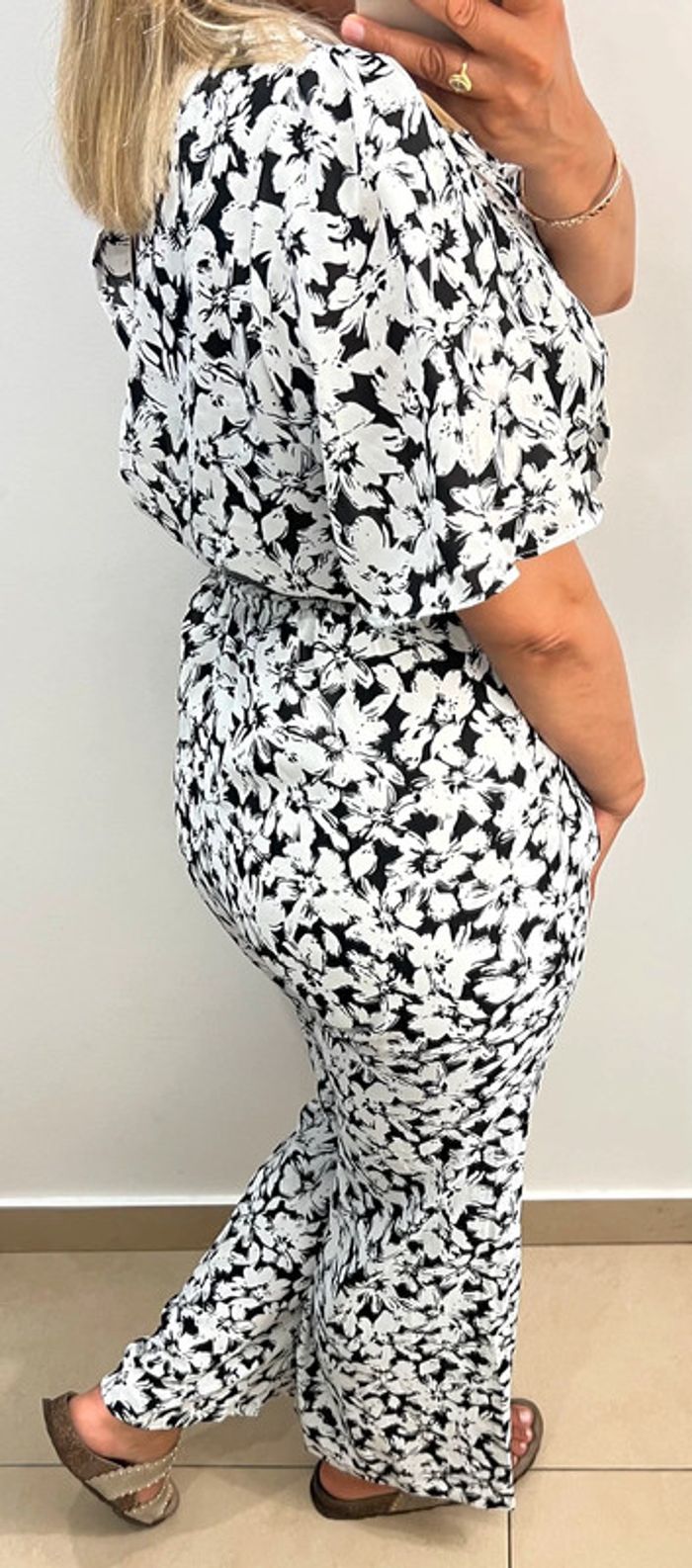 🖤Combinaison fluide à imprimé floral Taille M-L Ikoone & Bianca - photo numéro 6