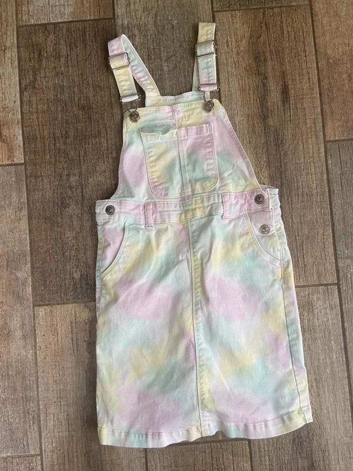 Robe salopette en jean fille