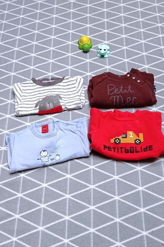 🦁 Lot 4 sweat-shirts, 3 mois - photo numéro 2