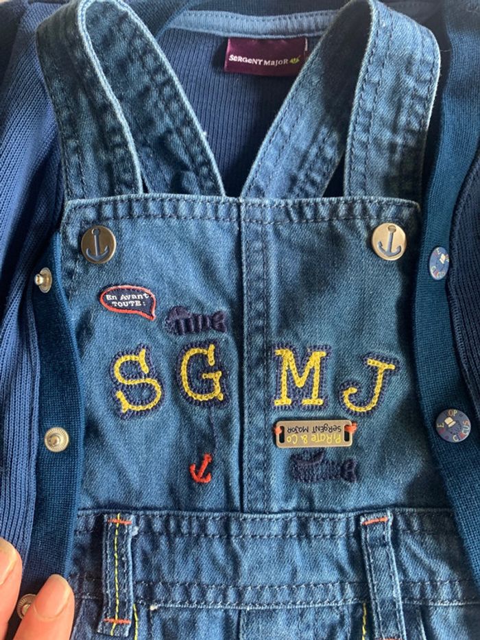 Magnifique ensemble salopette garçons sergent major - photo numéro 2